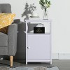VECELO Wooden Nightstand, Modern Minimalist End Table Square Side Table with Storage and Drawer - 4 of 4