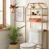 Metal/Glass Etagere Brass - Threshold™: 3-Tier Over Toilet Storage, 60.2" Tall Corner Cabinet - 2 of 3