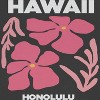 Rerun Island Women's Hawaii Hibiscus Pink Short Sleeve Graphic Cotton Cropped Loose T-shirt - Caviar M - 2 of 4
