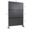 DSVIMOY Outdoor & Indoor Privacy Screen, Freestanding Decorative Privacy Screen for Deck Balcony Patio, Black, 48"*76"*16" - 3 of 4