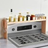 VEVOR Over the Stove Shelf, Over Stove Spice Shelf for Kitchen Stove Top, Seasoning Shelves, Spice Organizer with 6 Hooks, Wood Color - 2 of 4