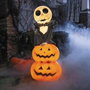 Seasons Jack Light Up Yard Décor - Orange Halloween Inflatable 48" - 1 of 2