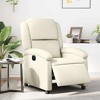 vidaXL Electric Recliner Chair - Cream Faux Leather Reclining Armchair with Motorized Adjustments for Elderly, Living Room Comfort - 2 of 4