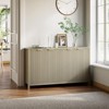 homfan 55" Fluted Buffet Cabinet - 4-Door Storage w/Adjustable Shelves, Modern Credenza for Kitchen/Living Room - 3 of 4