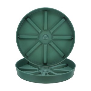 Unique Bargains Plastic Indoor Durable Flower Pot Plant Saucer 2 Pcs - 1 of 4