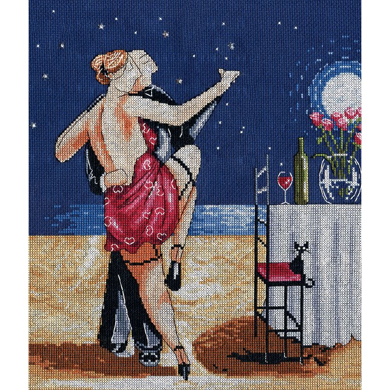 Design Works Counted Cross Stitch Kit 10"X12"-Nighttime Tango (14 Count), 2 of 3