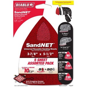 Diablo SandNET 5-1/2 in. L X 3-7/8 in. W Ceramic Blend Assorted Grit Sanding Pad - 1 of 1