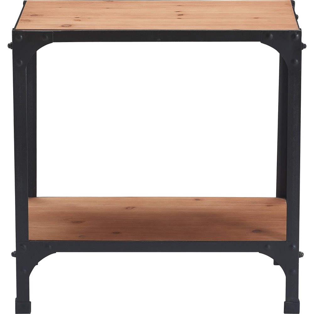 Photos - Coffee Table Serta Overland Side Table Metal Brown/Black  