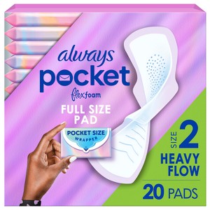 Always Pocket Flexfoam Size 2 Unscented Pads - Heavy - 1 of 4