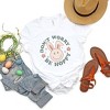 Simply Sage Market Women's Be Hoppy Smiley Bunny Short Sleeve Graphic Tee - 2 of 2