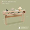 63 Inch Long Console Table, Modern Wood Entryway Table, Narrow Sofa Table Behind Couch for Living Room, Hallway, Foyer - 3 of 4