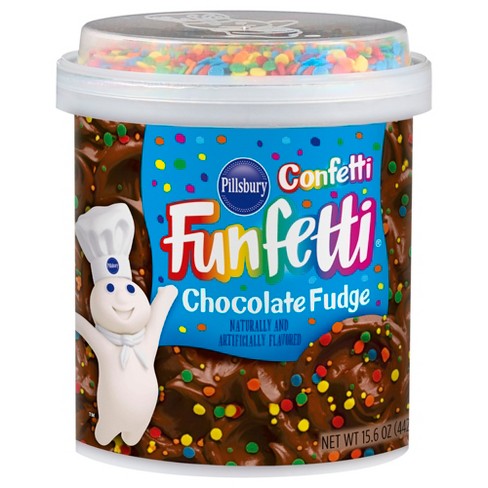 Pillsbury Funfetti Confetti Chocolate Fudge Frosting -  15.6oz - image 1 of 4