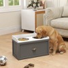 PawHut Large Elevated Dog Bowls with Storage Drawer Containing 21L Capacity, Raised Dog Bowl Stand Pet Food Bowl Dog Feeding Station - 3 of 4