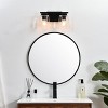 Elegant Lighting Merrick 2 light Black and Clear Bath Sconce - 3 of 4