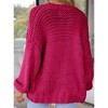 Womens Sweater Cardigan Open Front Pocket Cardigan Knit Sweater Tops - 2 of 2