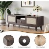 Lirago Rattan TV Stand Mid Century Modern Wood TV Media Console with Drawer and 2 Cabinets Boho Entertainment Center for Living Room - 4 of 4