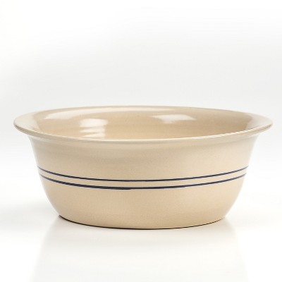Heritage Hand Turned Blue Stripe Stoneware Wash Basin Bowl