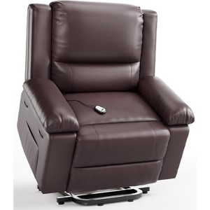 Power Lift Recliner Chair, Heat & Massage, Heavy Duty Faux PU Electric Lift Recliner for Elderly & Mobility Impaired, Adjustable Back & Legs - 1 of 4