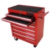 Maggift Tool Boxes and Totes, Moblie Cabinet with Drawers and Wheels, Rolling Chest for Heavy Duty Metal Tool Cart of Workshop, Red, 24.2"*12.9"*29.9" - 3 of 4
