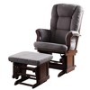 Rubberwood and Microfiber Glider Chair with Ottoman, Smooth Gliding Motion and Plush Upholstery - 2 of 4