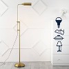 63" Zinnia Industrial Minimalist Height Adjustable Iron Pharmacy Floor Lamp (Includes LED Light Bulb) Brass Gold - JONATHAN Y - 3 of 4