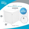 INTERNET'S BEST Dog Gate Indoor Freestanding Pet Barrier, Animal Privacy Panel, Wooden Cat Fence - 3 Panel - 24", White. (3 panel - 24", White) - 3 of 4