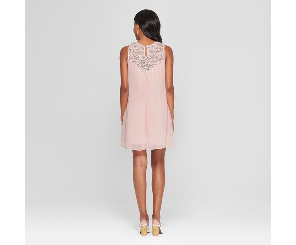 Women's Lace Yoke Dress - Lily Star (Juniors') Blush S