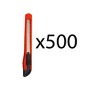MotoProducts Bulk 5" Box Cutters Red with Snap-Off Blades and Safety Locks - 2 of 3