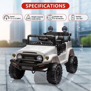12V Kids Ride on Truck Car, Electric Ride on Toy with Parent Remote Control, Battery Powered Kids Car with Music, LED Lights, Suspension System - 1 of 4