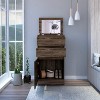 Okak 43"H Dresser Vanity Desk with Mirror & Jewelry Box,Makeup Vanity with 2 Drawers & Single Door Cabinet,Modern Dressing Table for Bedroom - 2 of 4