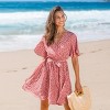 Women's Coral Floral Print Wrap Dress - Cupshe - 2 of 4