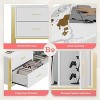 Bestier 80 Inch LED Gaming TV Stand with Glass Shelves - 3 of 4