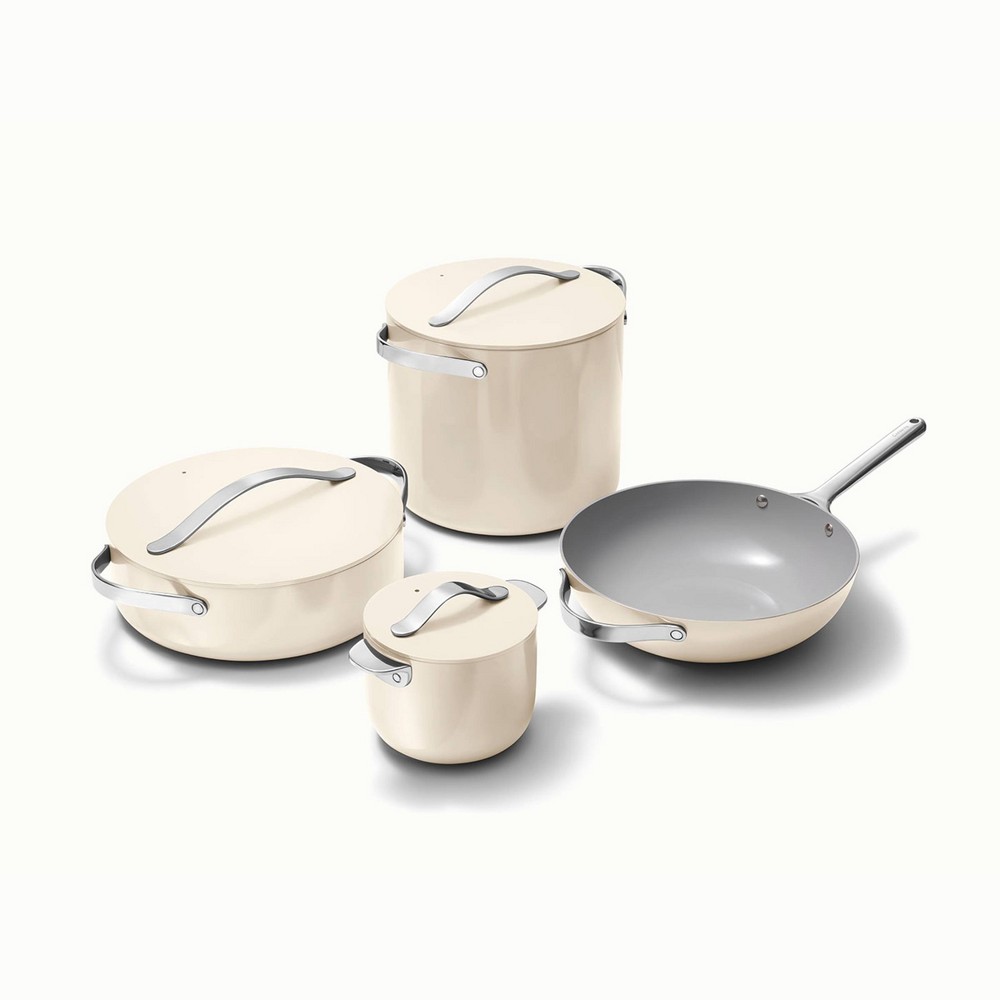 Caraway Home 8pc Cookware Set Cream