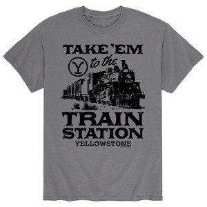 Men's - Yellowstone - Take 'Em To The Train Station Short Sleeve Graphic T-Shirt - 1 of 4