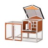 LAOTIES 2 Story Wooden Rabbit Hutch Bunny Cage with Ramp,Outdoor Chicken Coop And Pet House for Small Animals - 4 of 4
