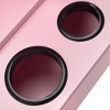 Sevobal Utility Storage Cabinets Stand Barber Station Hair Styling with Glass Door, 3-Tier Shelf, Drawer, Cabinet, Dryer Tool Holders for Salon, Pink, - 4 of 4