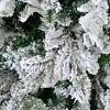 SEVOBAL 7FT Artificial Christmas Tree Unlit Snow Flocked Design Xmas Tree Full Appearance Snowy Easy Assembly Metal Stand, White, 41.3"*41.3"*52.6" - 4 of 4