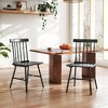 HOMCOM Windsor Dining Chairs Set, Nordic Wooden Kitchen Chairs with Rubber Wood Frame, Spindle Backrest for Dining Room, Living Room - 3 of 4