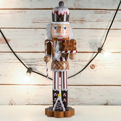 Ornativity Christmas Wooden Candyland Gingerbread Nutcracker - 15 In ...