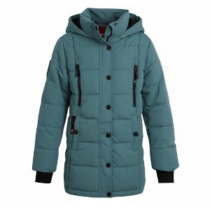 CANADA WEATHER GEAR Girls’ Winter Coat – Stadium Length Quilted Puffer Parka Jacket (7-16) - 1 of 4