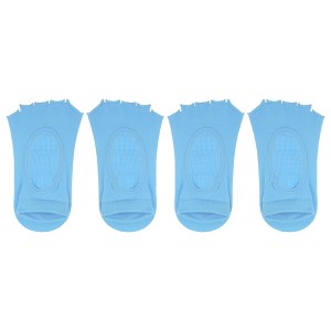 Unique Bargains Women's Non-Slip Yoga Pilates Barre Ballet Five Toe Socks with Grips - 1 of 4
