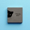 Slickblue Funny Cat Wood Sign – Whatcha Doin'? Quote – 7x7 Rustic Wall or Shelf Décor for Pet Lovers, Color Options - 2 of 3