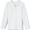 Lands' End Kids Long Sleeve Ruffled Peter Pan Collar Knit Shirt - 3 of 4