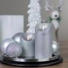 Northlight Lighted LED Flameless Flickering Pillar Christmas Candle - 6" - Silver - 2 of 4