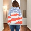 Anna-Kaci Women's American Flag Print Zip-Up Hoodie with Kangaroo Pocket - 3 of 4