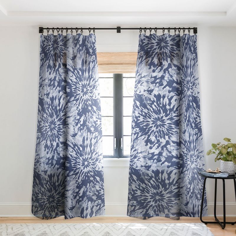 Emanuela Carratoni Blue Tie Dye Set of 2 Panel Sheer Window Curtain - Deny Designs, 2 of 7