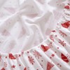 4 Pieces Flannel Christmas Sheets, Soft Cozy Cotton Flannel Sheet Set Queen Size, Brushed Deep Pocket Winter Warm Sheets - 4 of 4