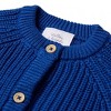 Stellou & Friends 100% Cotton Chunky Ribbed Knitted Cardigan for Boys & Girls Ages 0-6 Years - 0-3 Months / Cobalt Blue - 2 of 3