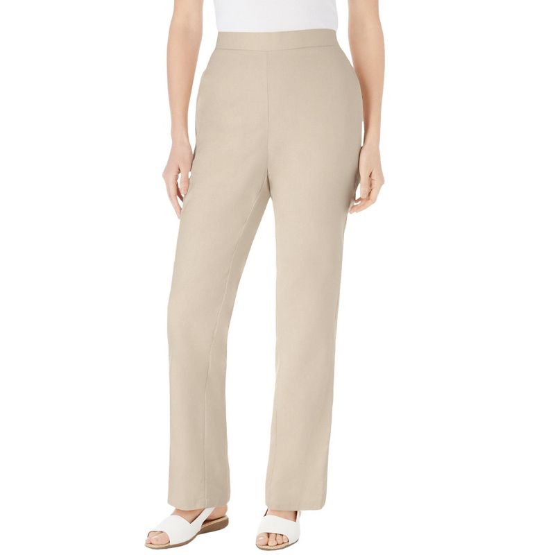 Woman Within Women's Plus Size Straight Leg Linen Pant, 1 of 2