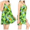 LA LEELA Women's Vacay Holiday Summer Beachwear Sleeveless Casual Spaghetti Strap Nightgown Slip Beach Dress - 2 of 4